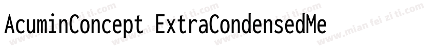 AcuminConcept ExtraCondensedMedium字体转换